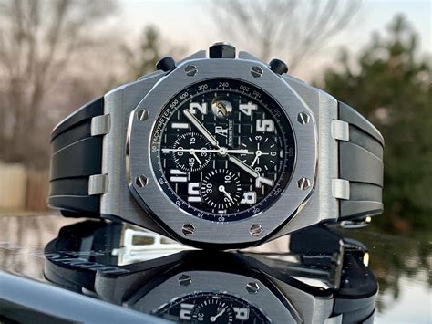 audemars piguet royal oak offshore chronograph black 26020st|royal oak offshore chronograph price.